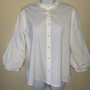 Ann Taylor White Button Down Shirt